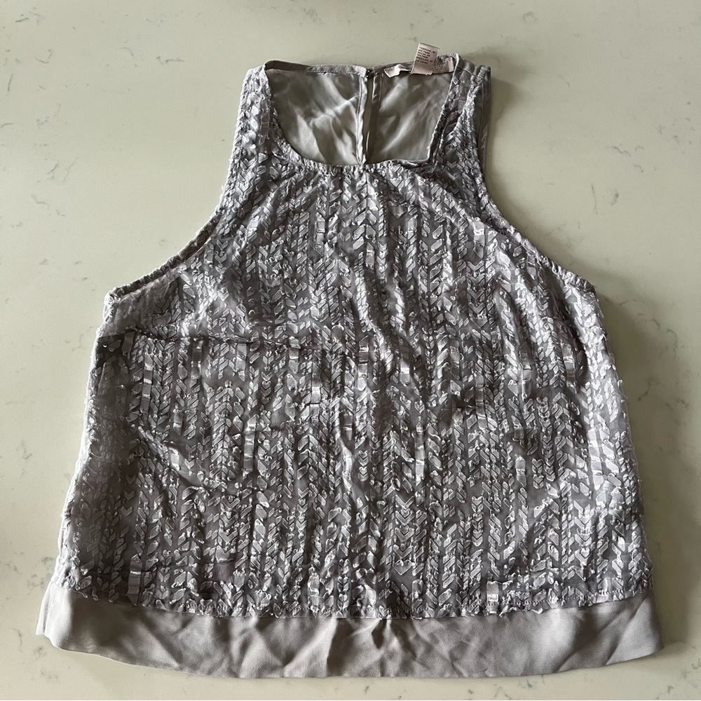 Forever 21 Gray Patterned Women's Top Size S - Picture 2 of 10